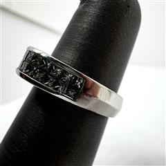 14K 585 White Gold 6.8G 0.26ctw Diamond Cluster Ring Size: 3.5!